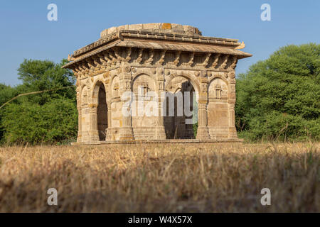 Champaner, India-December Pavagadh, Gujarat, 07, 2014 - Aussicht vom Ehrenmal in der Nähe von Nagina Masjid Stockfoto