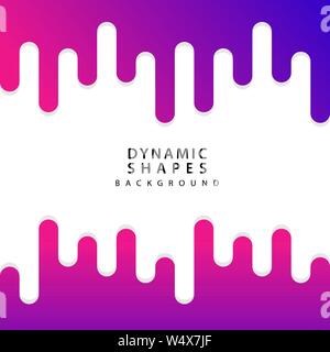 Flache dynamischen wellenförmigen Form mit unregelmäßigen parallel abgerundeten Linien Hintergrund mit Transparenz für Banner, Karte, Plakat, Flyer. Line Design Element. Stock Vektor