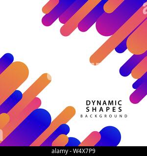 Moderner Stil Abstraktion durch Zusammensetzung von verschiedenen gerundeten Formen mit geometrischen Element. Vector Illustration. Stock Vektor