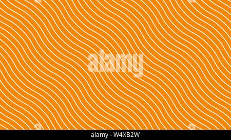 Weiß geschwungene Linien in dynamischen wellenbewegung, orange hinterlegt. Zukünftige geometrische diagonale Linien Muster motion Hintergrund. 3D-Darstellung. Stockfoto