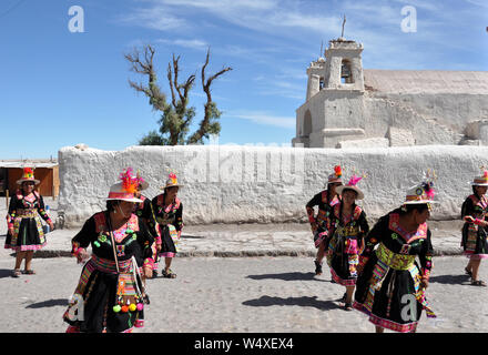 Reisen Nordchile mit atacamawüste und San Pedro und Santiago Stockfoto