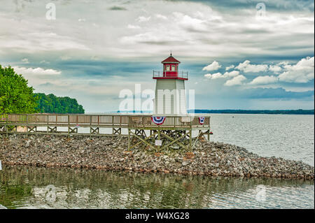 Leuchtturm im Grand Flüsse im Land zwischen den Seen von Kentucky Stockfoto