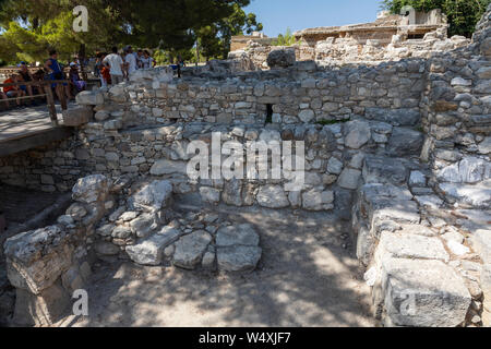 Der antike Palast von Knossos Archäologische Stätte, Kreta, Griechenland Stockfoto