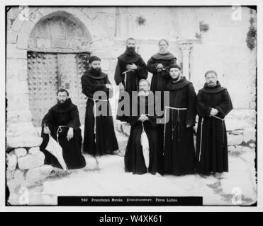 Kostüme und Zeichen, usw. Franziskaner Mönche Stockfoto