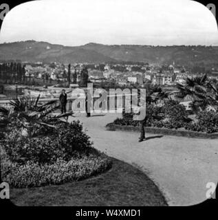 Coteaux de Jurançon vue prise de l'esplanade Henri IV Pau. Stockfoto