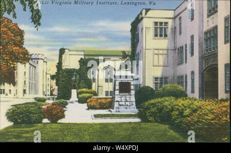 Alte Ansichtskarte Reproduktion des Virginia Military Institute (VMI), eine staatlich unterstützte militärische Hochschule in Lexington, Virginia, 1930. () Stockfoto