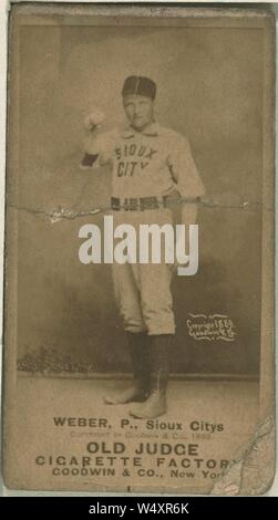 Count Weber, Sioux City Team, Baseball card Portrait Stockfoto