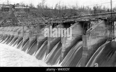 Staudamm grosse Fälle Tennessee/Dam grosse Fälle Tennessee Stockfoto