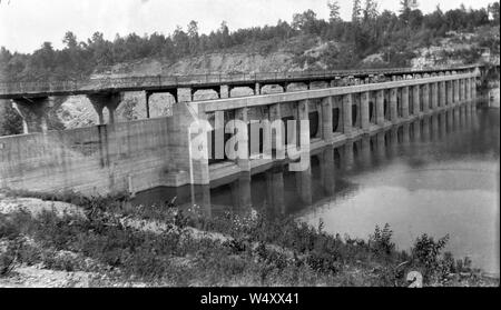 Staudamm grosse Fälle Tennessee/Dam grosse Fälle Tennessee Stockfoto