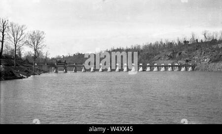 Staudamm grosse Fälle Tennessee/Dam grosse Fälle Tennessee Stockfoto