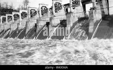 Staudamm grosse Fälle Tennessee/Dam grosse Fälle Tennessee Stockfoto