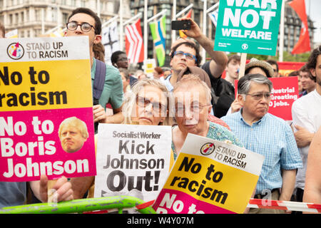 London, Großbritannien. 25. Juli 2019. Die Teilnehmer der Labour Party in Großbritannien Rallye auf den Parliament Square in Vorbereitung auf eine mögliche Wahl. Credit: Joe Kuis/Alamy Nachrichten Stockfoto