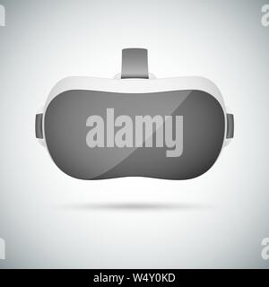 VR virtual reality Headset. Realistische virtual reality Headset Gläser Stock Vektor