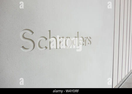 Schroders, London Wall Street, London Wall, Barbican, London EC 2 Stockfoto