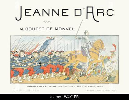 Kuvertüre livre Jeanne d'Arc Louis-Maurice Boutet de Montvel. Stockfoto