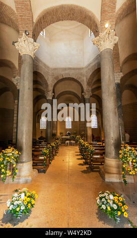 Innenansicht der Kirche von Santa Sofia Benevento, das Archäologische Museum - Unesco-offizieller Kandidat Kampanien, Italien Stockfoto