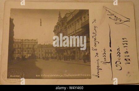 CP Odessa Ekaterininskaya Sq und Str ca. 1919. Stockfoto