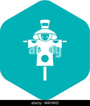 Vogelscheuche-Symbol, einfachen Stil Stock Vektor