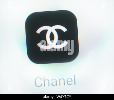 Chanel S.A. Symbol für die Anwendung auf dem Computer angezeigt Stockfoto