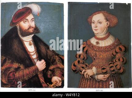 Cranach dJ Doppelporträt NM. Stockfoto
