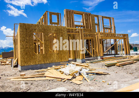 Wood Framing auf neuen Home Bau Stockfoto