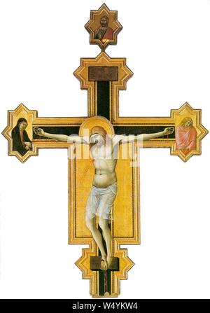 Crucifix-Pietro Lorenzetti Cortona. Stockfoto