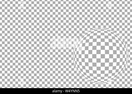 Dunkel Grau karierte Muster horizontal mit fischaugenobjektiv Wirkung, Vector Illustration Stock Vektor