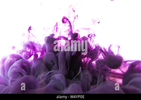 Farbe Splash, bunte Abstract Background, Tinte in Wasser Farbe flüssigen Bewegung Stockfoto