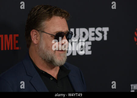 'TV die lauteste Stimme' show Premiere auf dem Pariser Theater - Rot Carper Anreise mit: Russell Crowe Wo: New York, New York, United States Wann: 25 Jun 2019 Credit: Ivan Nikolov/WENN.com Stockfoto