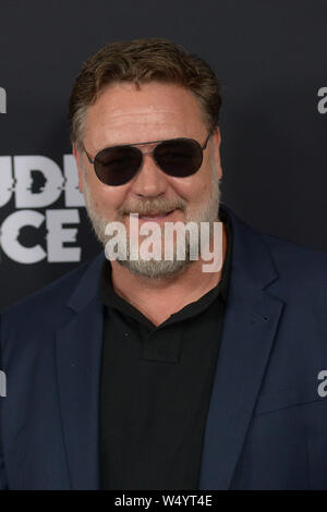 'TV die lauteste Stimme' show Premiere auf dem Pariser Theater - Rot Carper Anreise mit: Russell Crowe Wo: New York, New York, United States Wann: 25 Jun 2019 Credit: Ivan Nikolov/WENN.com Stockfoto