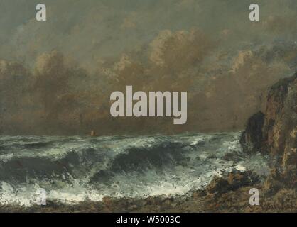 Gustave Courbet - La Vague Nr. 6 (ca. 1875). Stockfoto