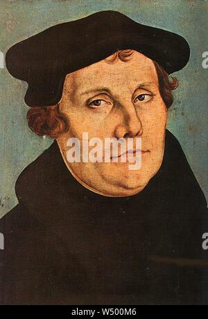 Lucas Cranach (I) Workshop - Martin Luther (Uffizien). Stockfoto