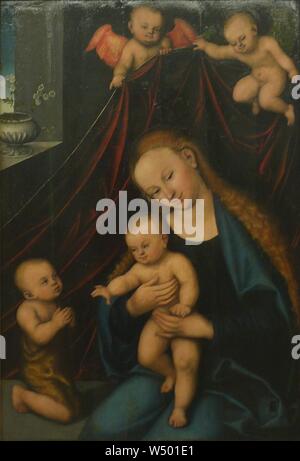 Lucas Cranach d. Ä. - Maria, mit dem Art und dem Johannesknaben (Aschaffenburg). Stockfoto