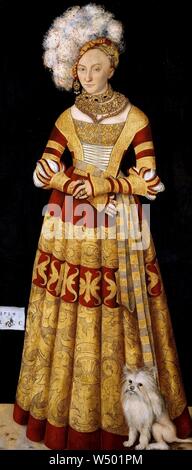 Lucas Cranach der ältere - Herzogin Katharina von Mecklenburg- Stockfoto