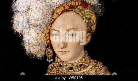 Lucas Cranach der ältere - Herzogin Katharina von Mecklenburg- Stockfoto