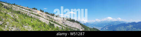 Panoramablick auf die Schweizer Alpen, Schweiz Stockfoto