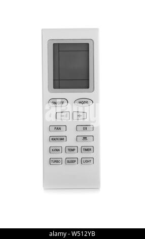 Klimaanlage Fernbedienung auf weißem Hintergrund Stockfoto