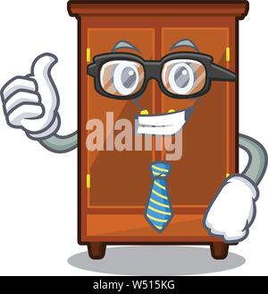 Geschäftsmann Schrank im Zeichen Form Vector Illustration Stock Vektor