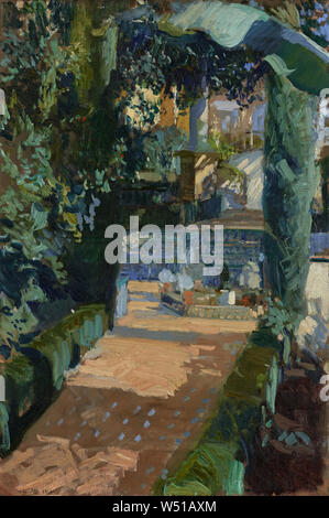 Gericht der Tänze, Alcazar, Sevilla, Joaquin Sorolla y Bastida (Spanisch, 1863-1923), 1910, Öl auf Leinwand, 95,3 × 63,5 cm (37 1/2 x 25 in Stockfoto