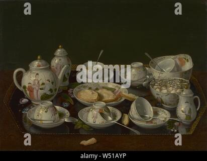 Still Life: Kaffee Set, Jean-Étienne Liotard (Schweizer, 1702-1789), 1781-1783, Öl auf Leinwand auf der Platine montiert, 37,8 × 51,6 cm (14 7/8 x 20 5/16 Zoll Stockfoto