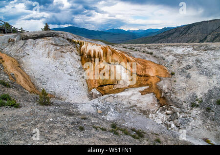 Mammoth Hot Springs, Yellowstone National Park, Wyoming. Stockfoto