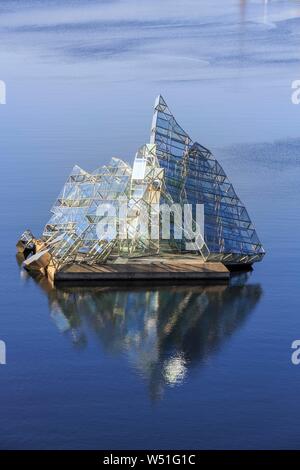 Sie liegt, Skulptur der Künstlerin Monica Bonvicini, Oslofjord, Oslo, Norwegen Stockfoto