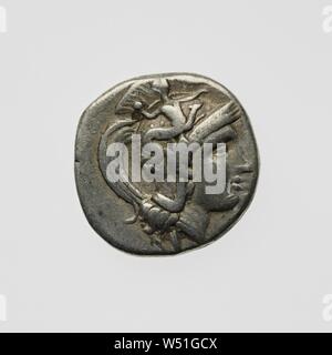 Drachm, Unbekannt, Tarentum (Taras), Süditalien, 300 - 280 V.CHR., Silber Stockfoto