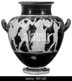 Dachgeschoss Red-Figure Stamnos Tyszkiewicz, Maler, Athen, Griechenland, 480 - 470 v. Chr., Terrakotta, 37,5 × 30 cm (14 3/4 x 11 13/16 in Stockfoto