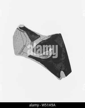 Dachgeschoss Red-Figure Lekythos Fragment, zurückzuführen auf die Maler der Yale Lekythos, Athen, Griechenland, etwa 450 v. Chr., Terrakotta, 6,9 cm (2 11/16 in Stockfoto