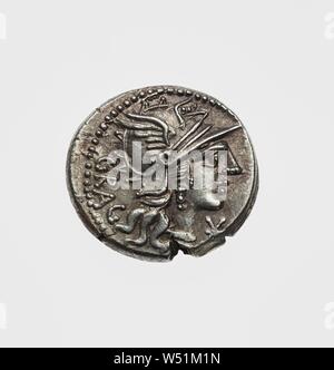 Denar, Unbekannt, Rom, Latium, Italien, 136 v. Chr., Silber, 0,0039 kg (0.0086 lb Stockfoto