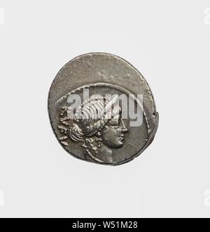 Denar, Unbekannt, Rom, Latium, Italien, 46 v. Chr., Silber, 0.0036 kg (0,0079 lb Stockfoto