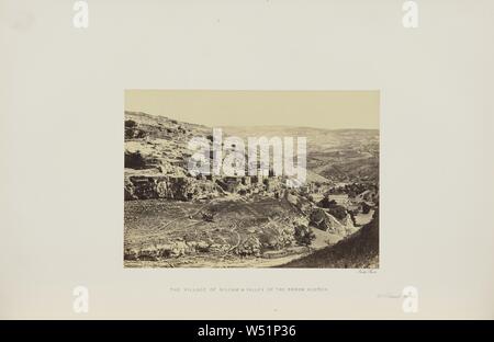 Das Dorf Siloah und das Tal von den Bach Kidron, Francis Frith (Englisch, 1822-1898), Jerusalem, Israel 1860, Eiweiß Silber drucken, 16,2 × 22,9 cm (6 3/8 x 9 in Stockfoto