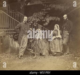 Dante Gabriel Rossetti, Christina Rossetti, Frau Rossetti und William Michael Rossetti, Lewis Carroll (British, 1832 - 1898), London, Chelsea, England, 7. Oktober 1863, Eiweiß Silber drucken, 18,6 × 21,3 cm (7 5/16 x 8 3/8 in Stockfoto