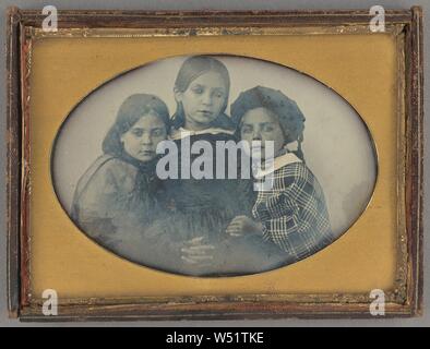 Portrait von drei Kindern, Unbekannten, amerikanischen, etwa 1850, Daguerreotypie Stockfoto